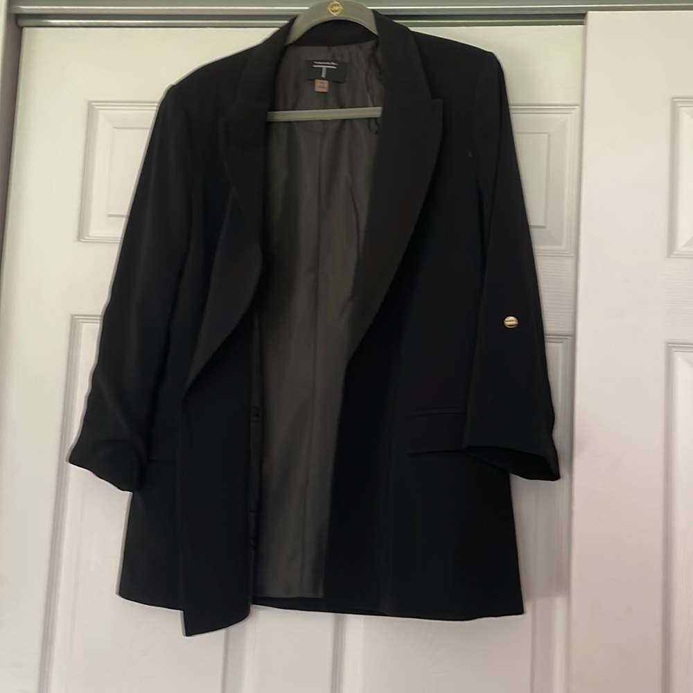NWT Tahiti Black lined open blazer